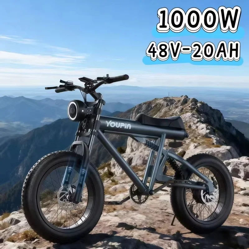 

1000W strong power electric bicycle 48V 20AH lithium battery E-bike, smart, convenient and comfortable riding experience