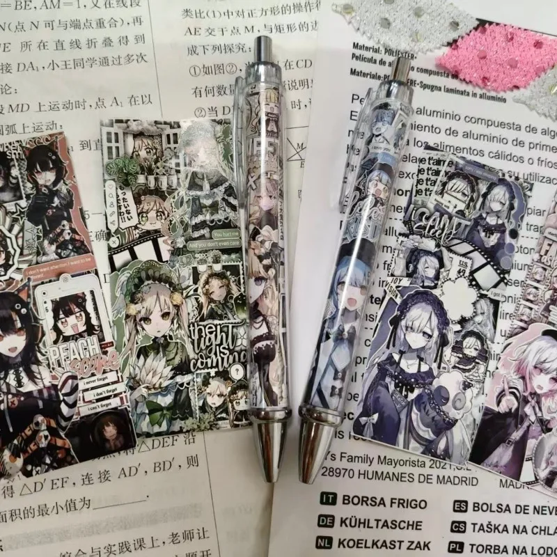 14pcs Game Magical Girl Witch Trial Anime 0.5mm Writing Pen Kawaii Cartoon Print Tachibana Sherry Natsume An-An Student Gift view 4