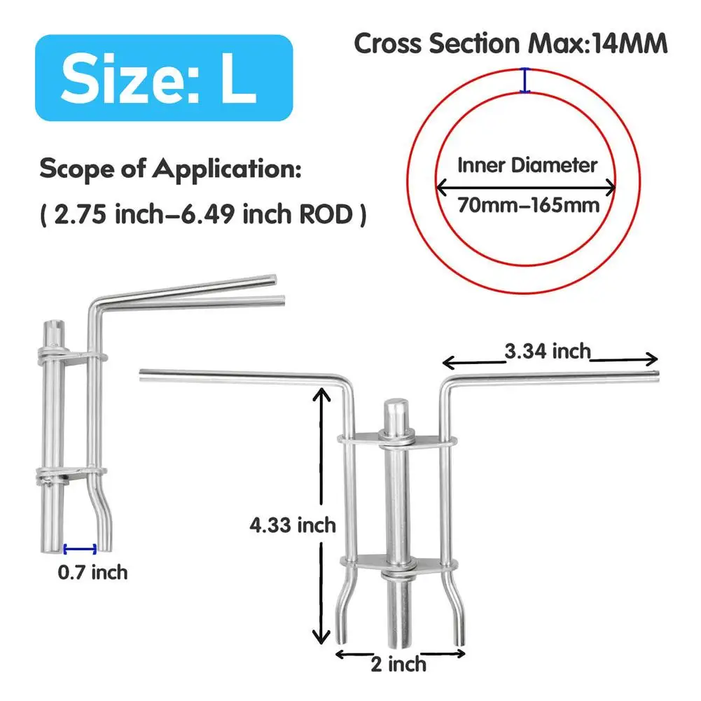 3pcs Hydraulic Cylinder Piston Rod Seal Kit Stainless Steel U-cup Seal Installation Tool Set With S M L Size