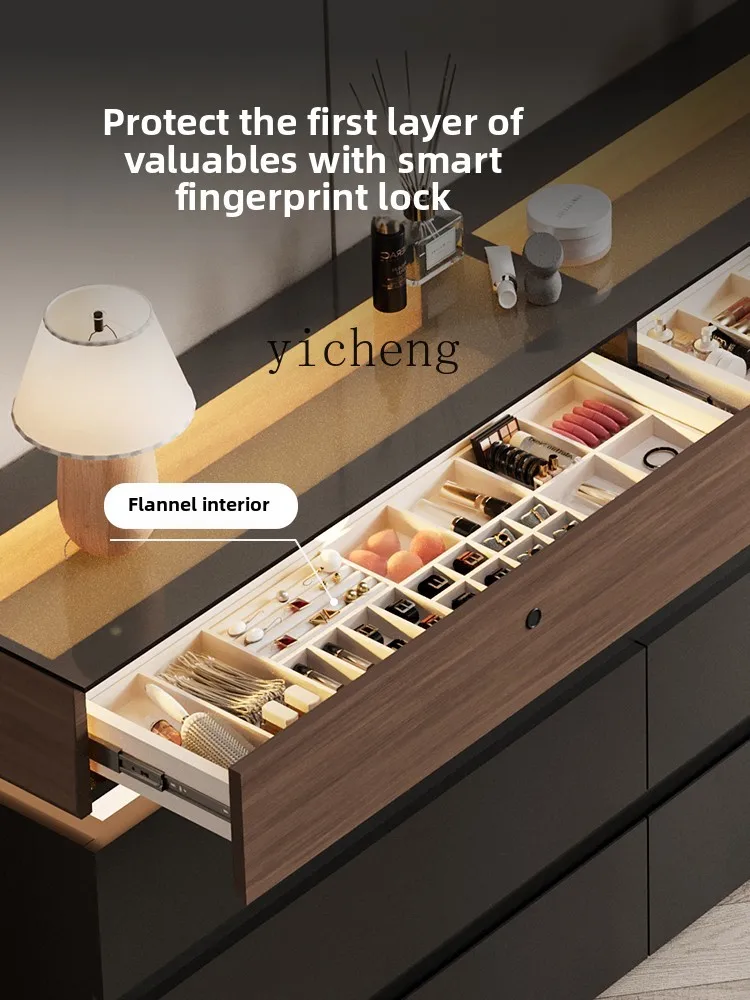 YFY  eight-bucket chest of drawers at the end of the bed, light luxury, extremely narrow, storage locker placed against the wall