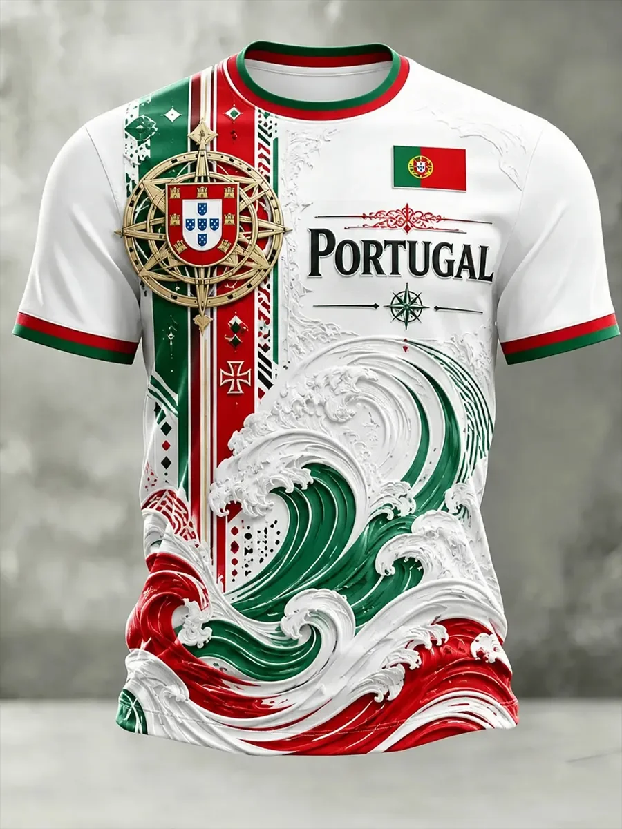2027 Edition Portuguese Football Training T-Shirt - 3D Digital Printing - Comfortable and Breathable - Family Clothing