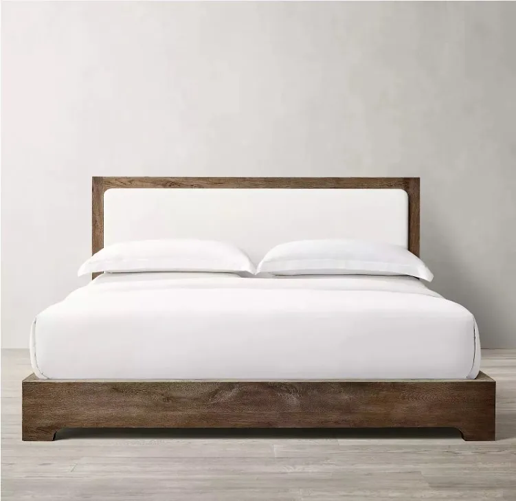 

Большая гостиничная кровать для спальни, мебель для спальни, тканевая панельная кровать