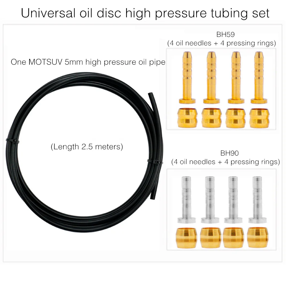 Bicycle Universal Oil Pipe Set BH59 BH90 Disc Brake Pressure Ring T-pin Copper MTB Bicycle Brake Pipe Connector Bike Accessories