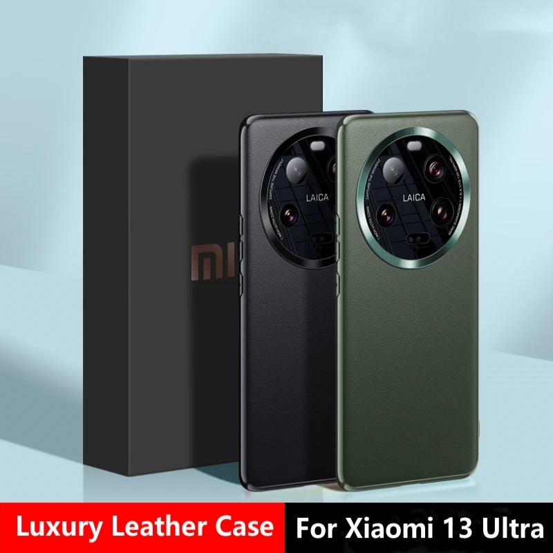 For Xiaomi 13 Ultra Case Luxury PU Leather Cover For Xiaomi Mi 13 Ultra Capa Stylish Soft Silicone Phone Shell Protection Bumper