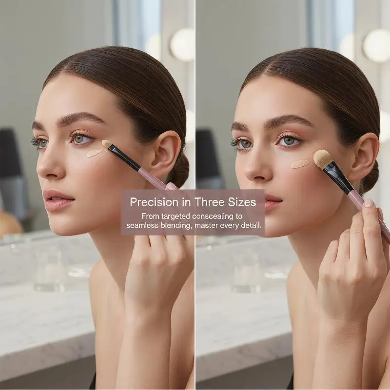 1/3Pcs Ultra-thin Foundation Concealer Brush Face Makeup Brus Contour Brushes Brush Makeup Tool