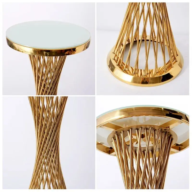 Small waist cake stand electroplated gold cake rack side table ornaments