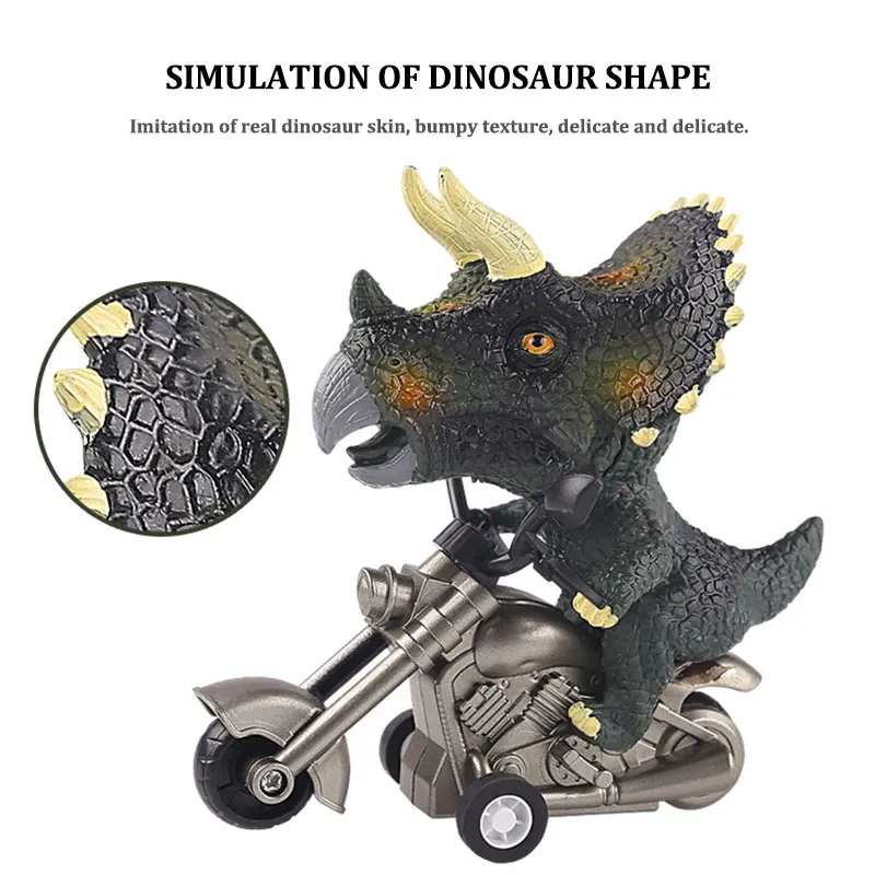 Jouet de voiture de traction de dinosaure, jeu de moto à Friction, jouets d'animaux pour garçons et filles, cadeau de fête