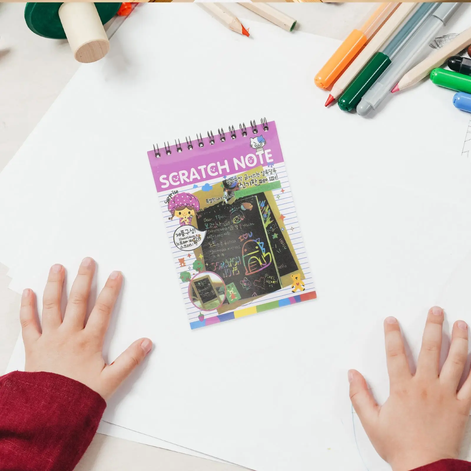 

12PCS Scratch Picture Book Kids DIY Drawing Toys 6 Colors Small Size Safe Paper Material Perfect Gift