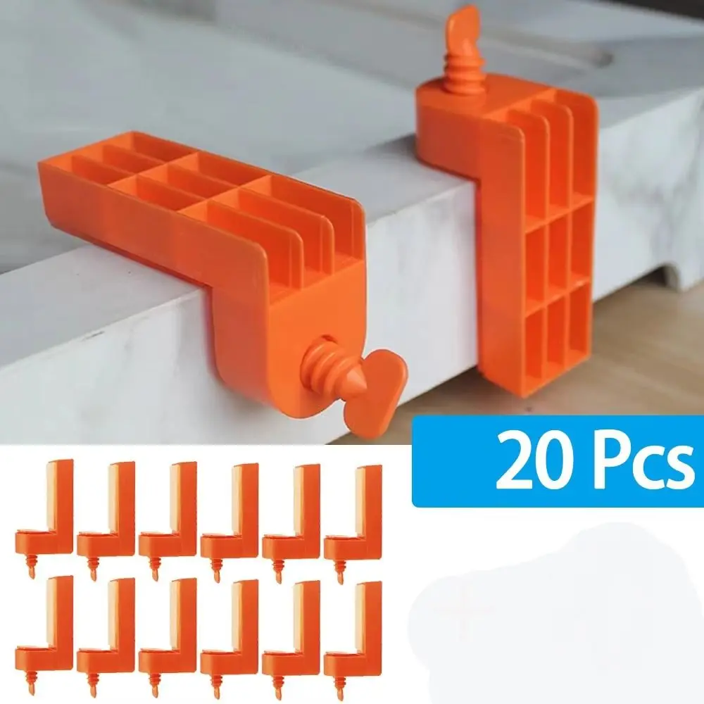 

20Pcs/set PP Angle Tile Leveler Spacers Ceramic Fixing Adjustable Male Angle Leveler Construction Tools Replaceable