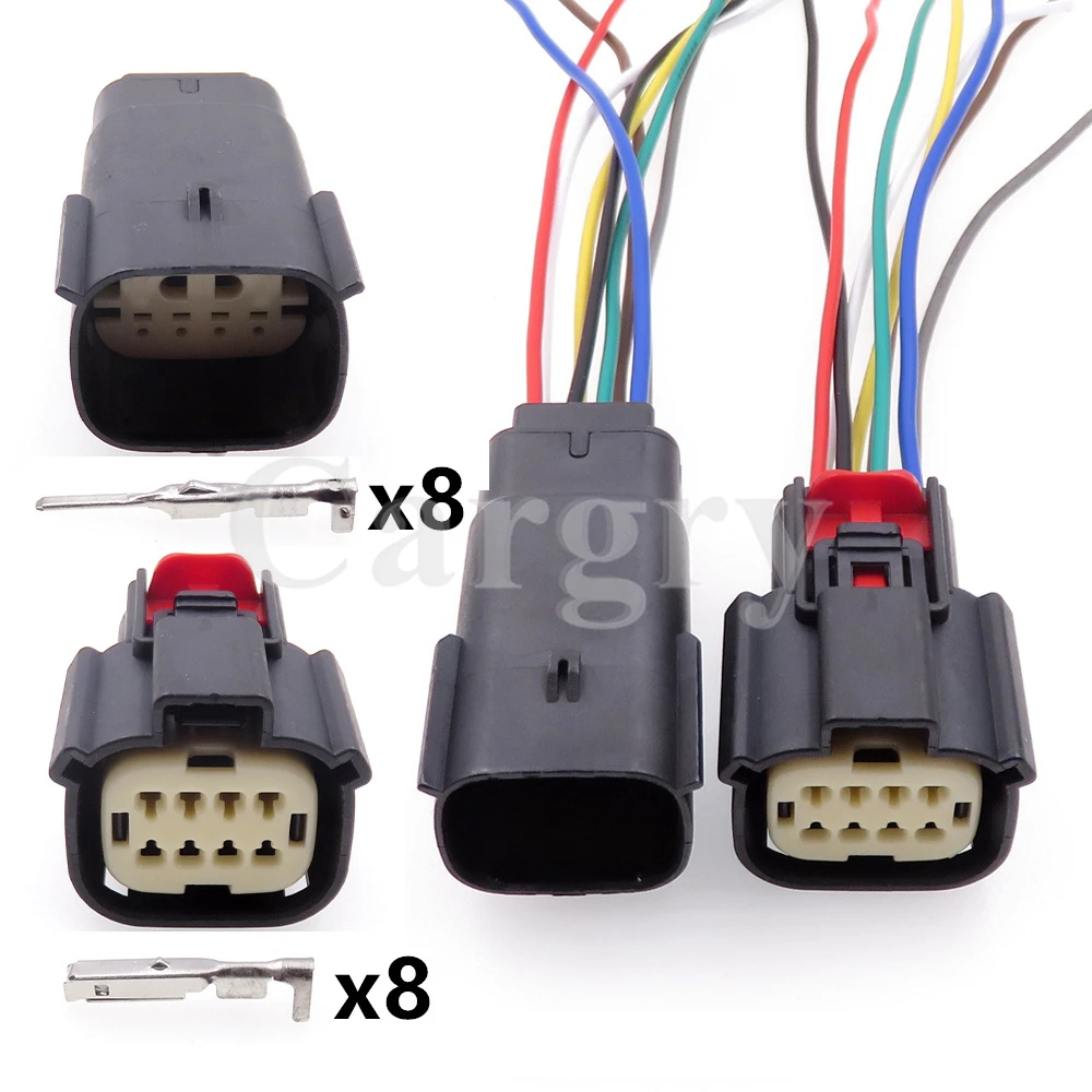 1 Set 8P 33482-4801 Car Starter Male Female Docking Sealed Connector Automobile Engine Wiring Harness Plug 33472-0801