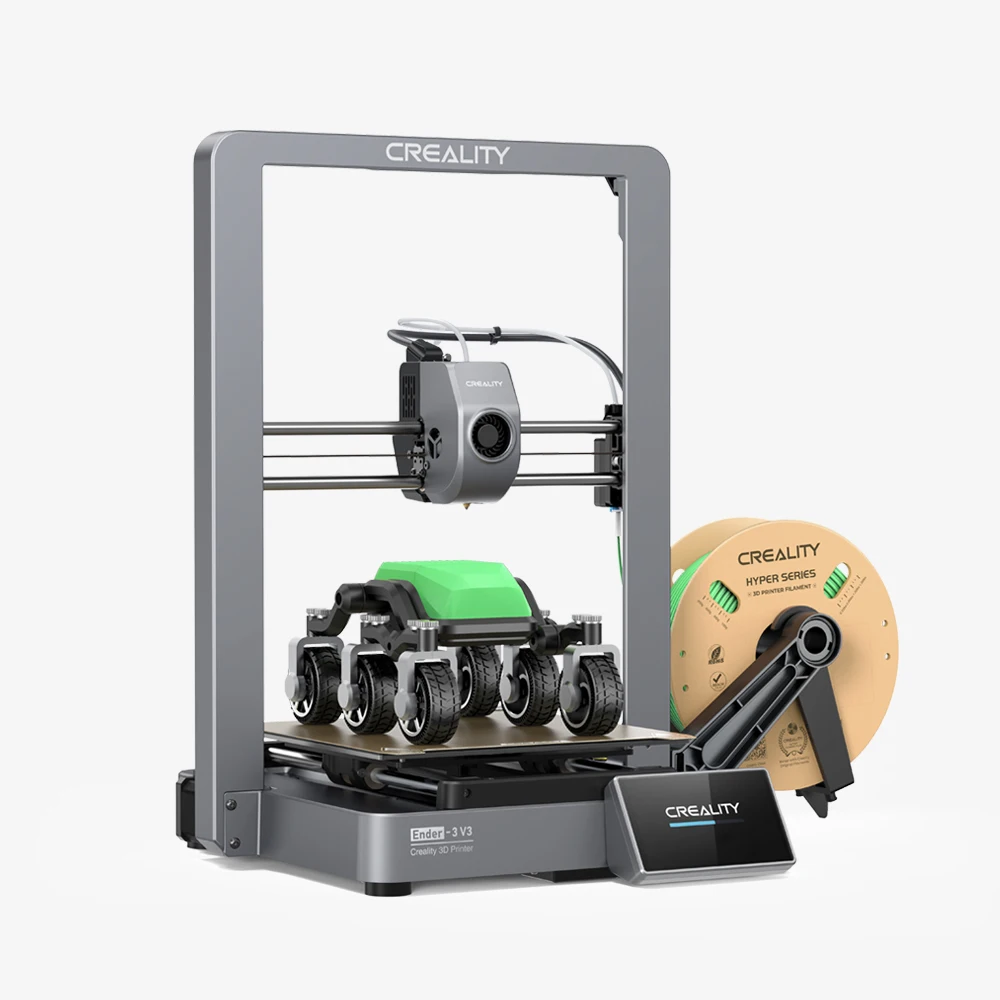 طابعة CREALITY Ender-3 V3 ثلاثية الأبعاد 600 مم/ثانية أقصى سرعة الطباعة CoreXZ نظام الحركة جميع المعادن المزدوجة Z-Axis بناء الفحص الذاتي