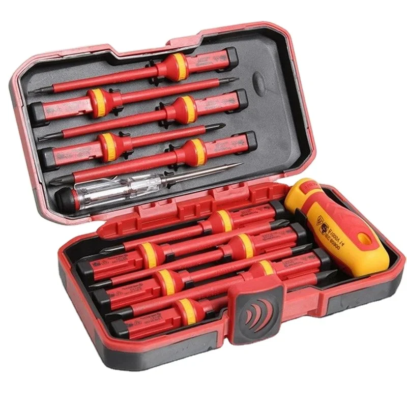 1 PC/15 PCS 380 V/13 PCS 1000 V Verwisselbare Geïsoleerde Schroevendraaier En Magnetische Ingelaste bits Reparatie Tool Elektricien schroevendraaier set