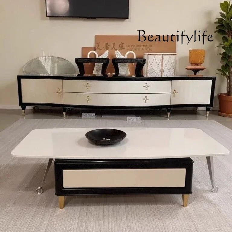 

TV cabinet, simple modern neoclassical entrance low cabinet Customizable American modern postmodern