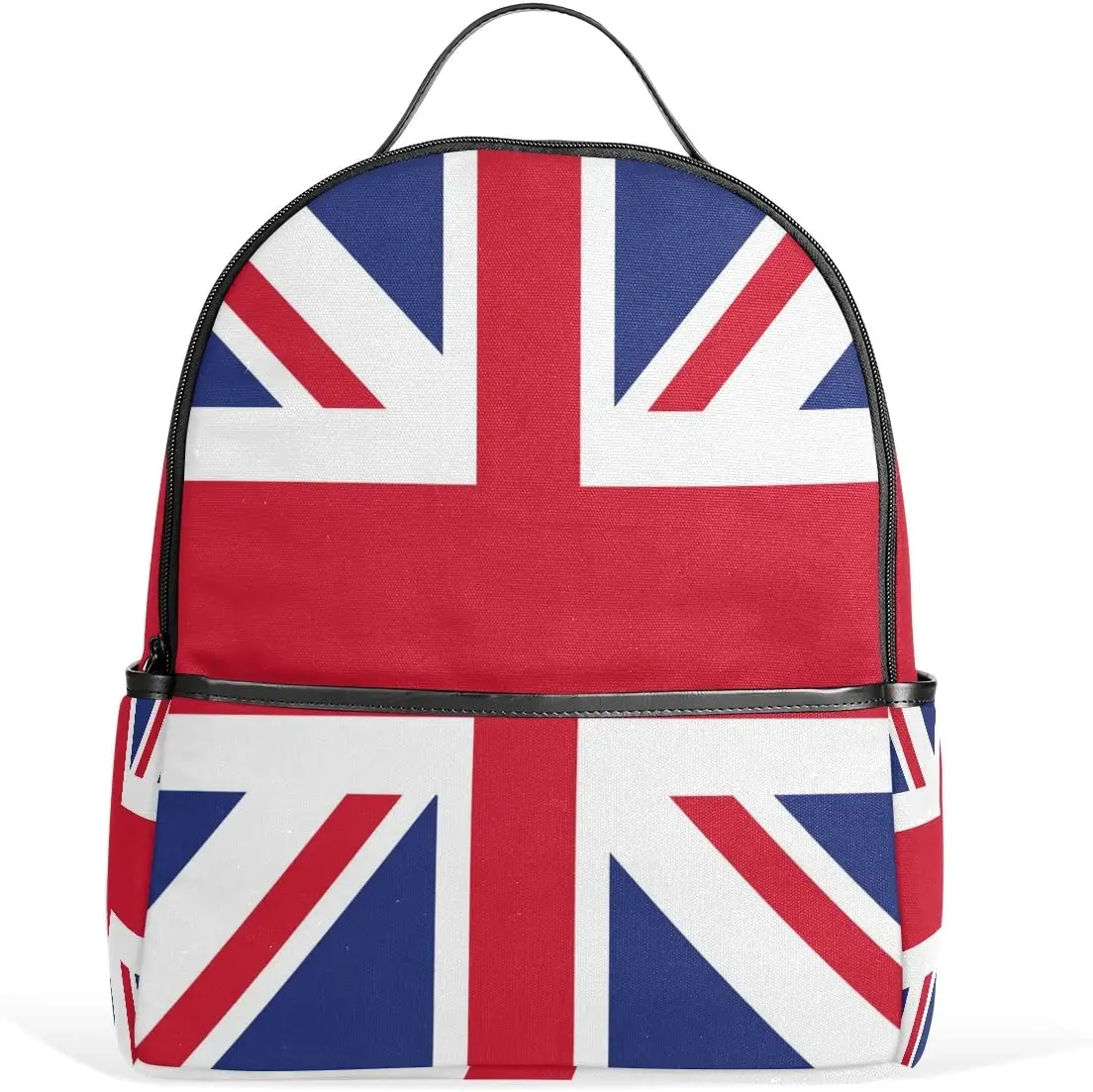 British Flag Polyester Backpack School Travel Bag