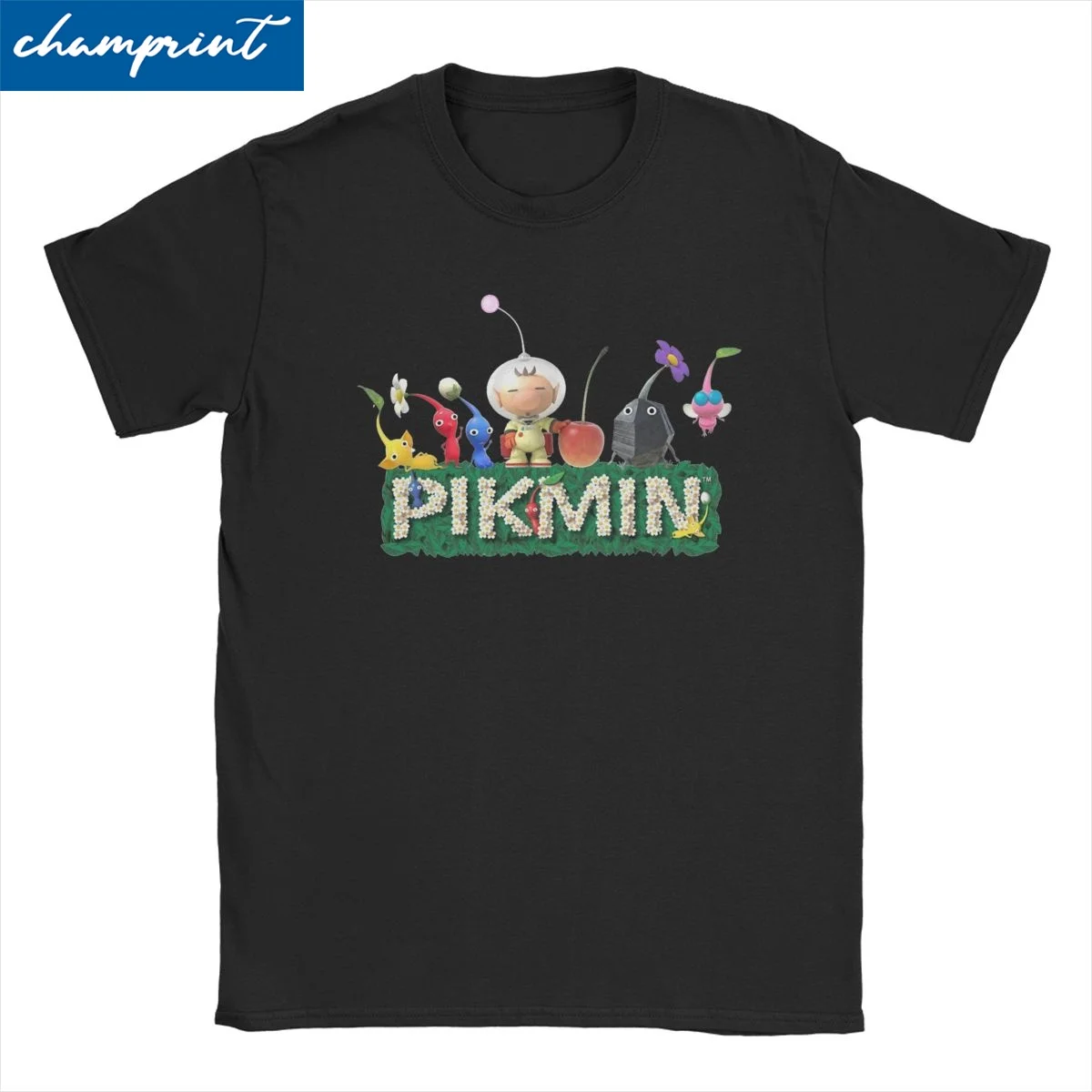 Men Women's Kawaii Pikmin T Shirts Cartoon Pure Cotton Clothes Novelty Short Sleeve O Neck Tee Shirt Gift Idea T-Shirts