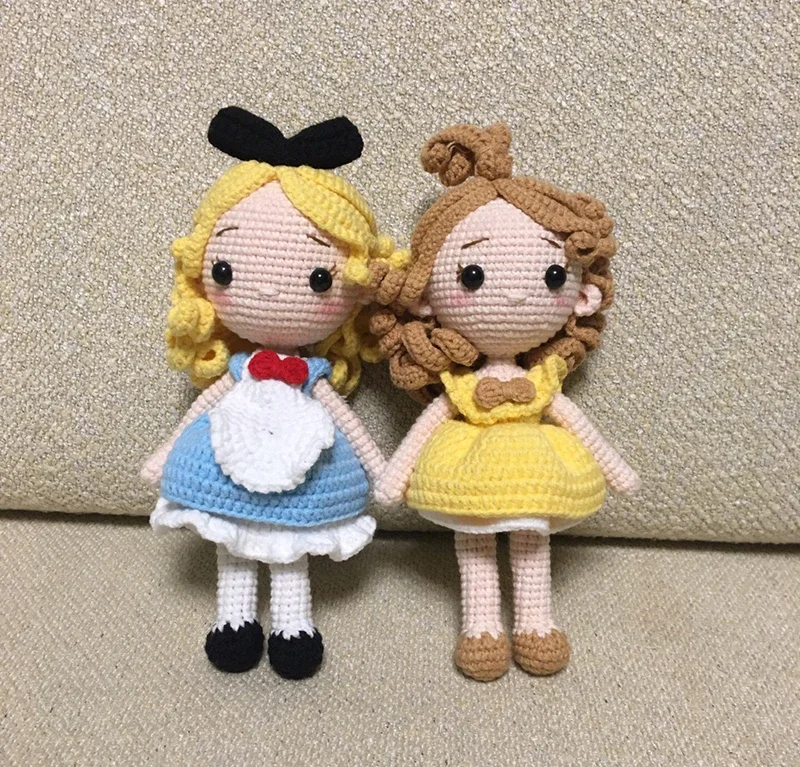 Breipoppen Hand Assepoester Sneeuwwitje prinses pop Poppen Gehaakt Garen Handgemaakt Gebreid Speelgoed afgewerkt Gebreide Stof Speelgoed aanwezig