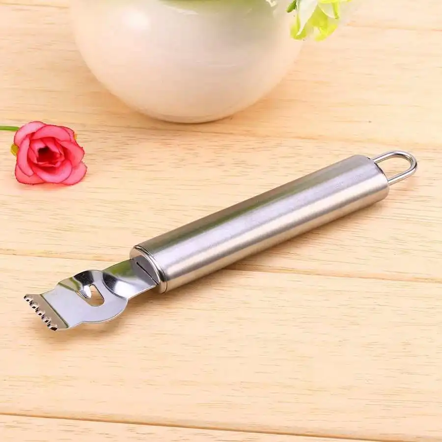 Stainless Steel Lemon Grater Peeler with Hanging Loop Grater Orange Citrus Fruit Grater Grips Zest Peeling Knife Kitchen Tools