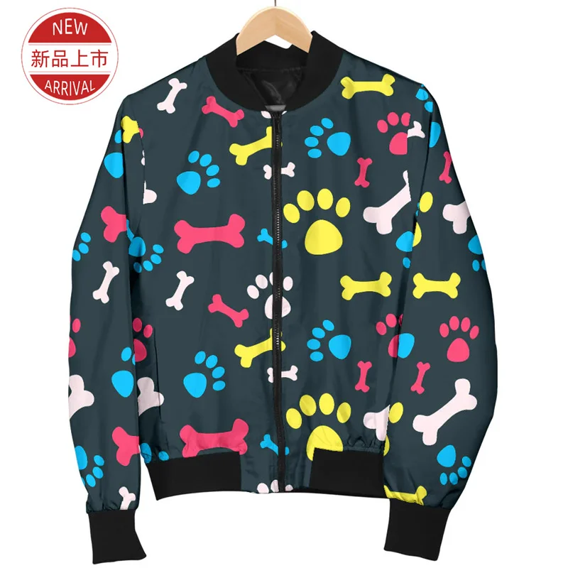 Veste à revers graphique de griffes de chien pour femmes et hommes, impression 3D de patte de chien, haut de vêtements, Harajuku, mode Streetwear, drôle, mignon