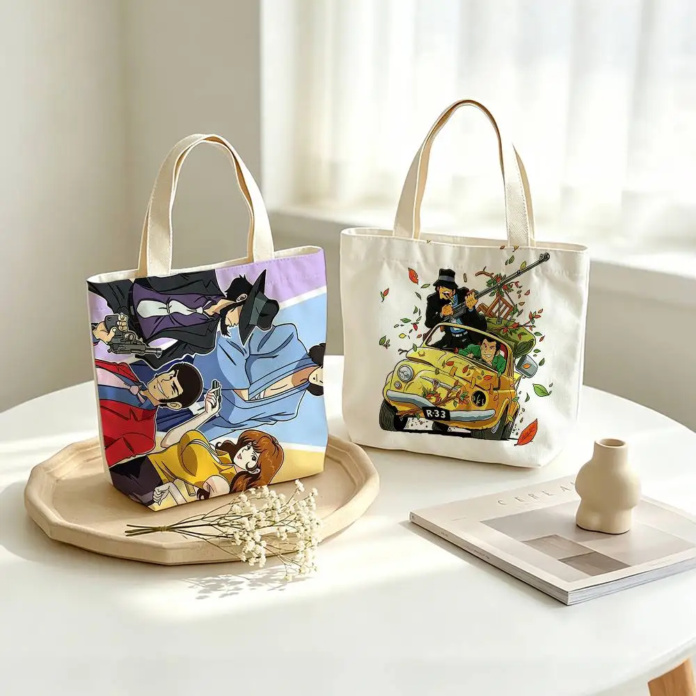 COOL L-Lupin the Third   Printed Canvas Tote Bag Shoulder Bag Commuter Mommy Shopping Bag