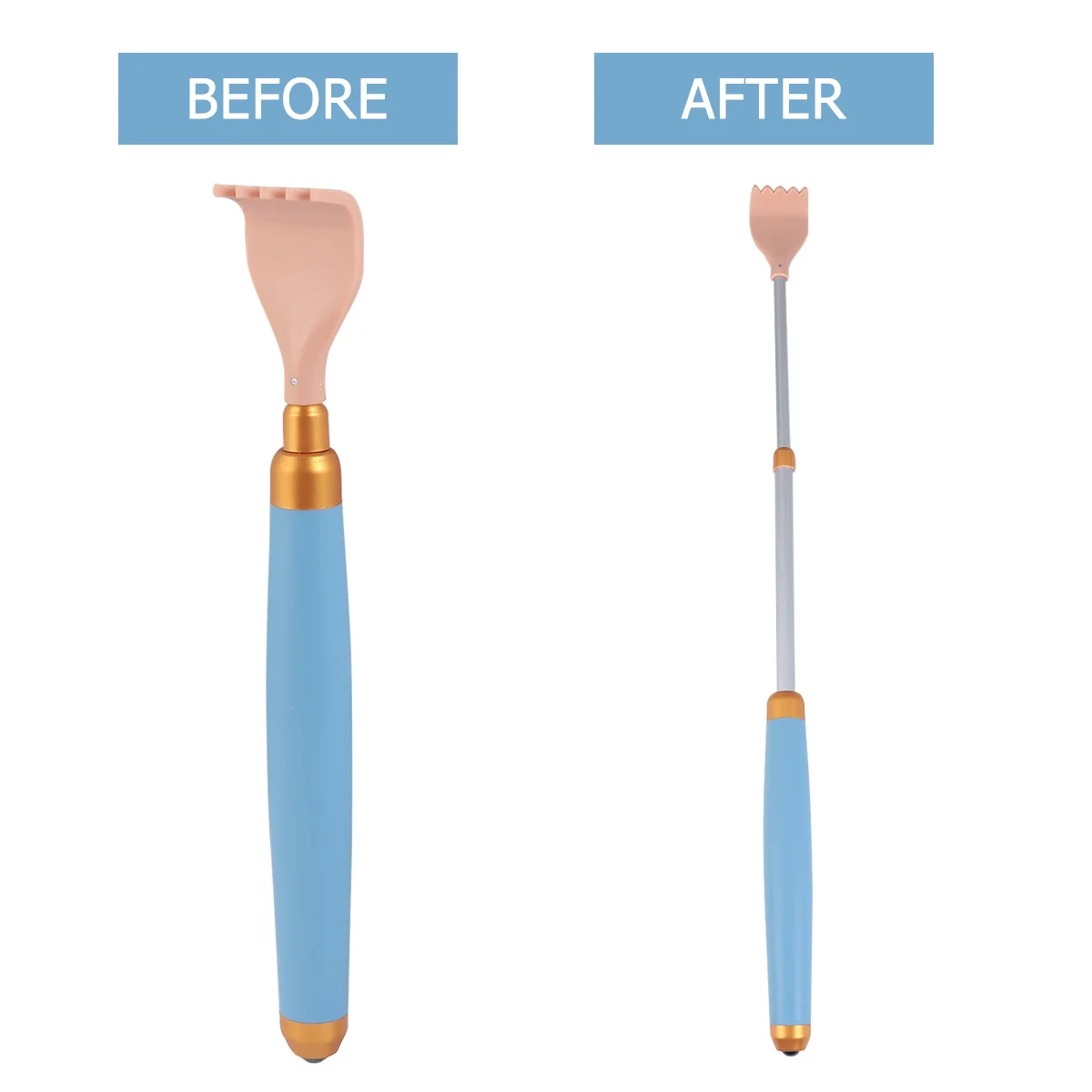 Body Relaxation Back Scratcher Extendable Tube Portable Massager Itching Relief Scratch Tool for Old People Pregnant Women
