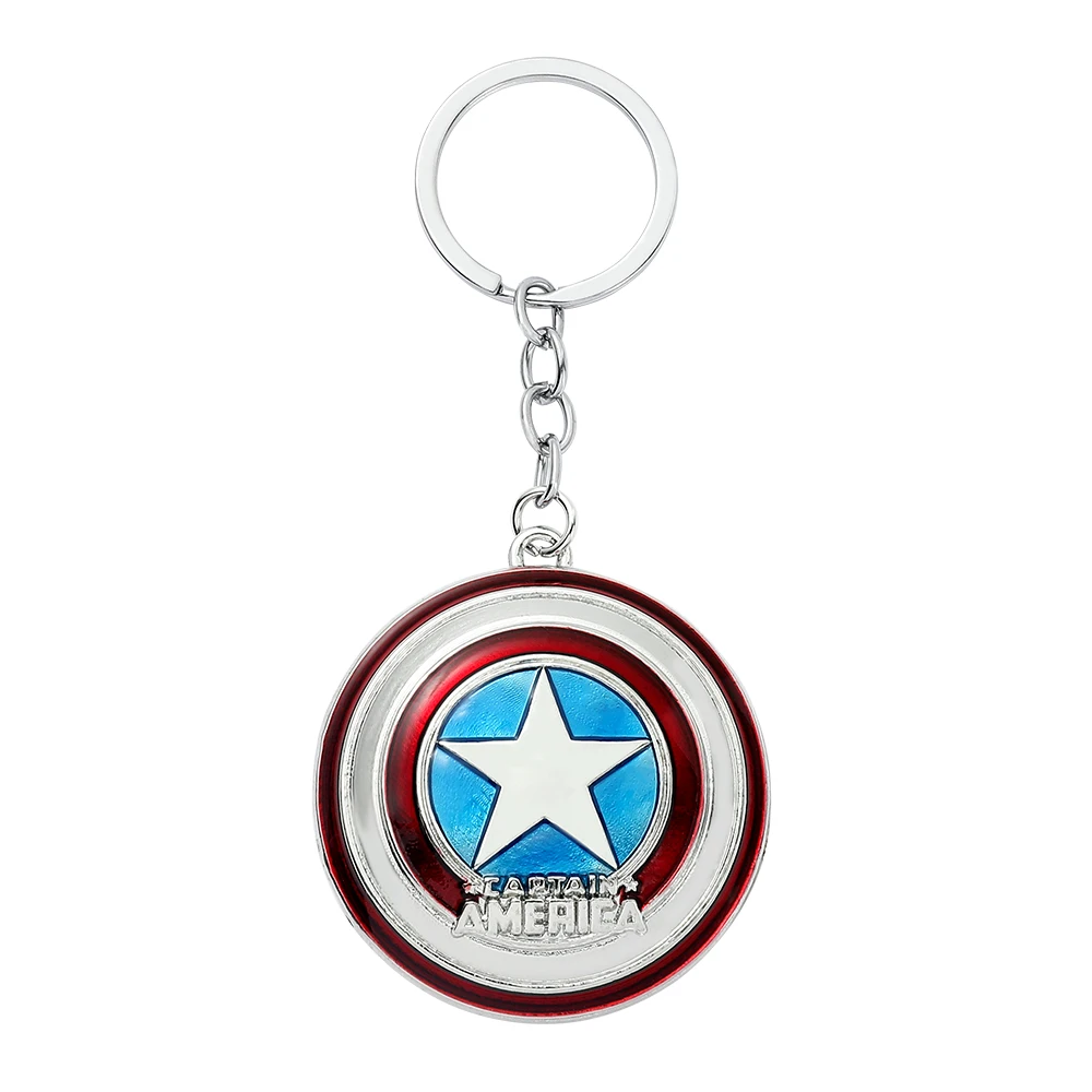 Superhero Captain America Shield Key Holder Rings Accessories For Gift Chaveiro Car Keychain Jewelry Fans Souvenir