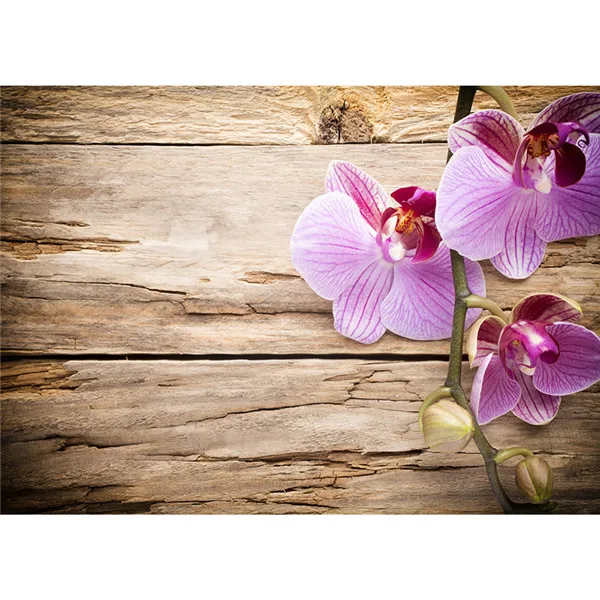 ZHISUXI Vinyl Photography Backdrops Flower and wood Planks Theme Photography Background DT-1035