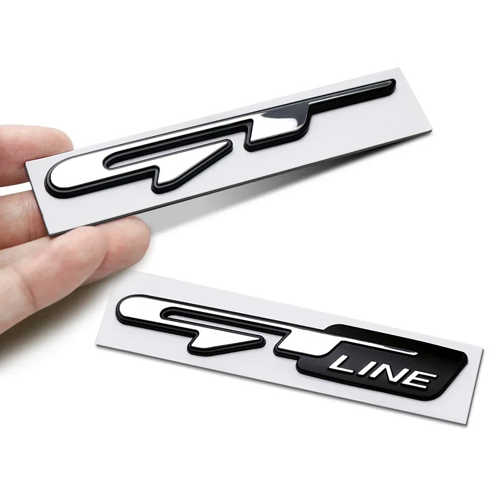 3D Auto GT linie Design Kotflügel Hinten Stamm körper Emblem Abzeichen aufkleber Für Peugeot Für Kia K9 Forte Ceed Cerato RIO K3 K5 Zubehör
