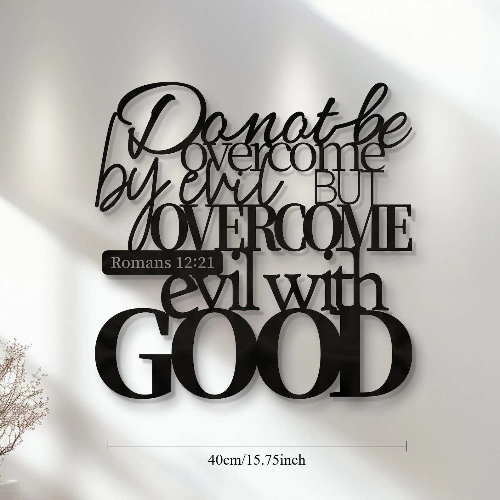 CIFBUY Iron Wall Art Christian Jesus Bible Verse Metal Waterproof Sculpture For Home Hanging Decor Religious Gift