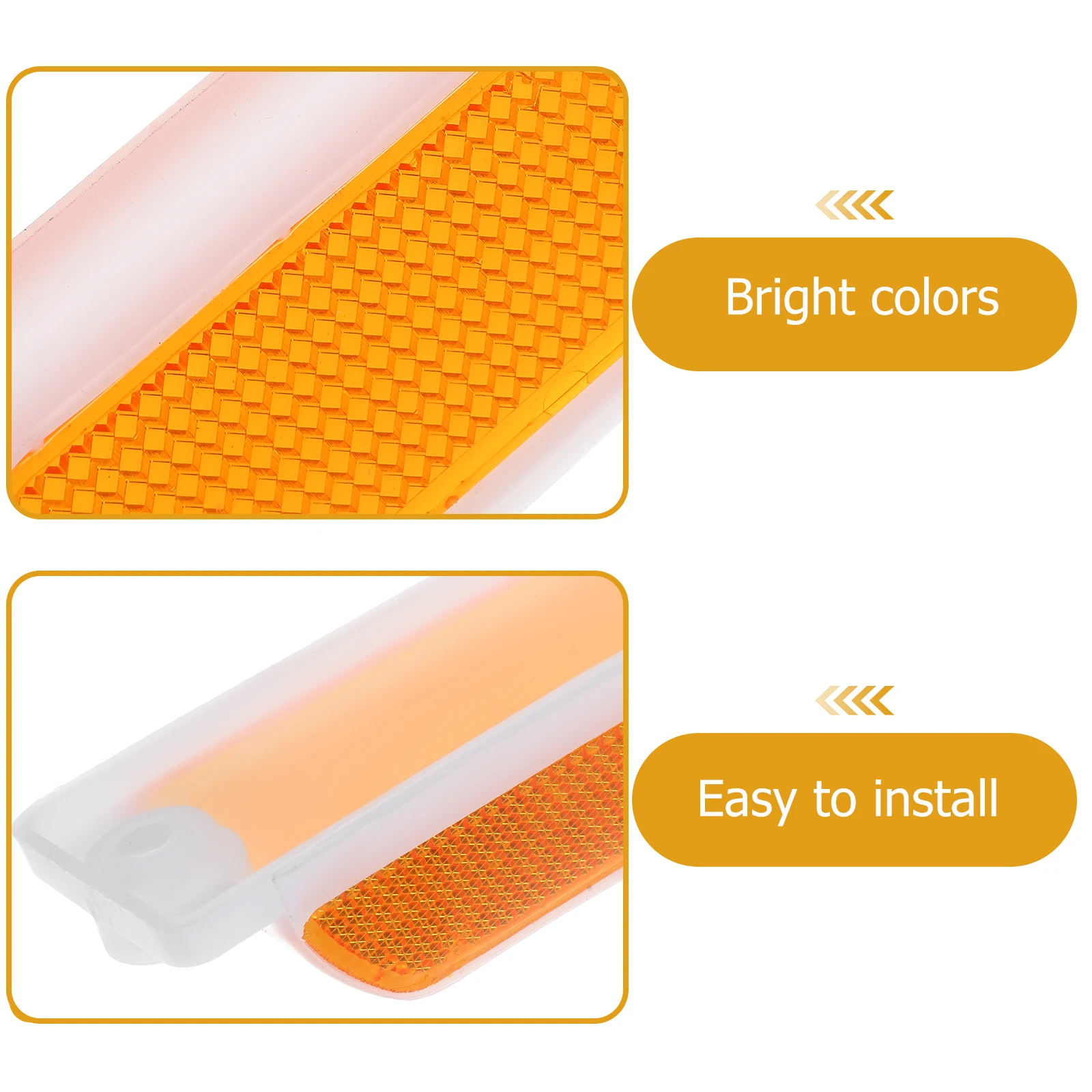

2Pcs 120x40mm Reflective Delineators Guardrail Markers Driveway Road Signs Pavement Reflectors Safety Guidance