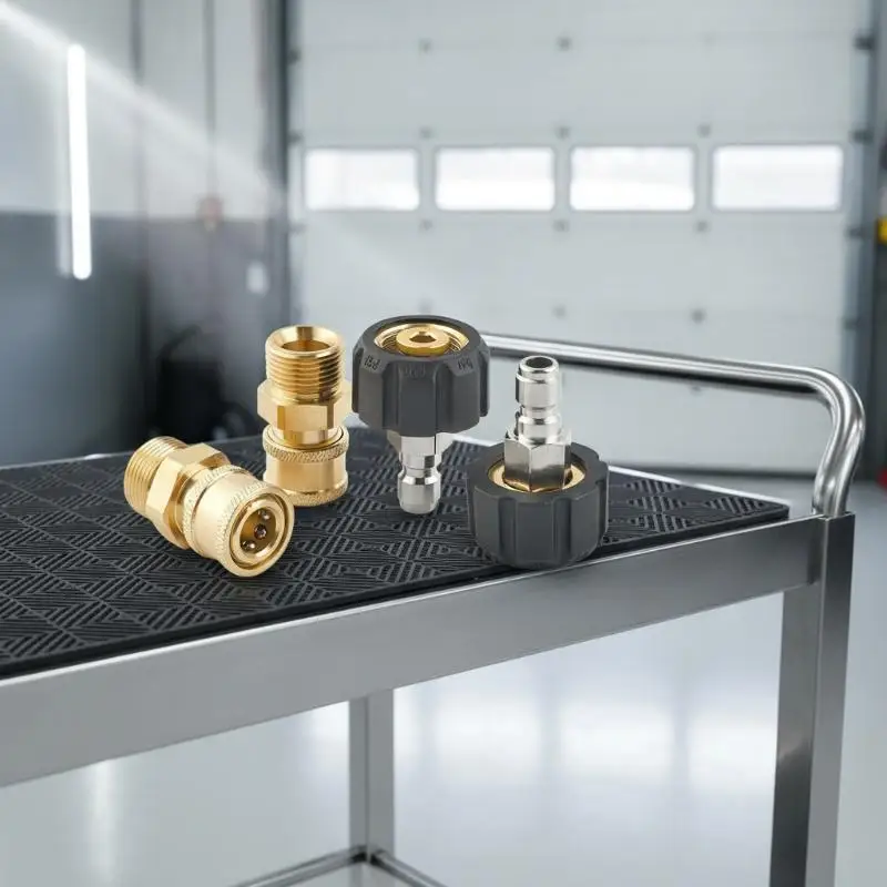 Pressure Washer Swivel Coupler Set Leakproof M22-14mm to 1/4 3/8 Quick Connect for Car Washing Yard Patio Cleaning