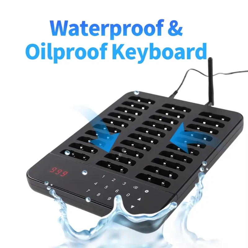 Wireless Calling Paging System 30 Beepers Buzzers Restaurant Pager System for Food TruckCoffee House Cafe Food Court