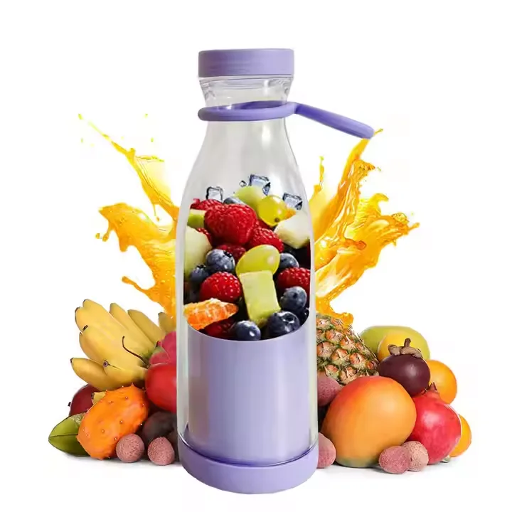 

Usb Blender Juicer 380ml 6 Blades Pink Mini Electric Portable Rechargeable Travel Fruit Juicer