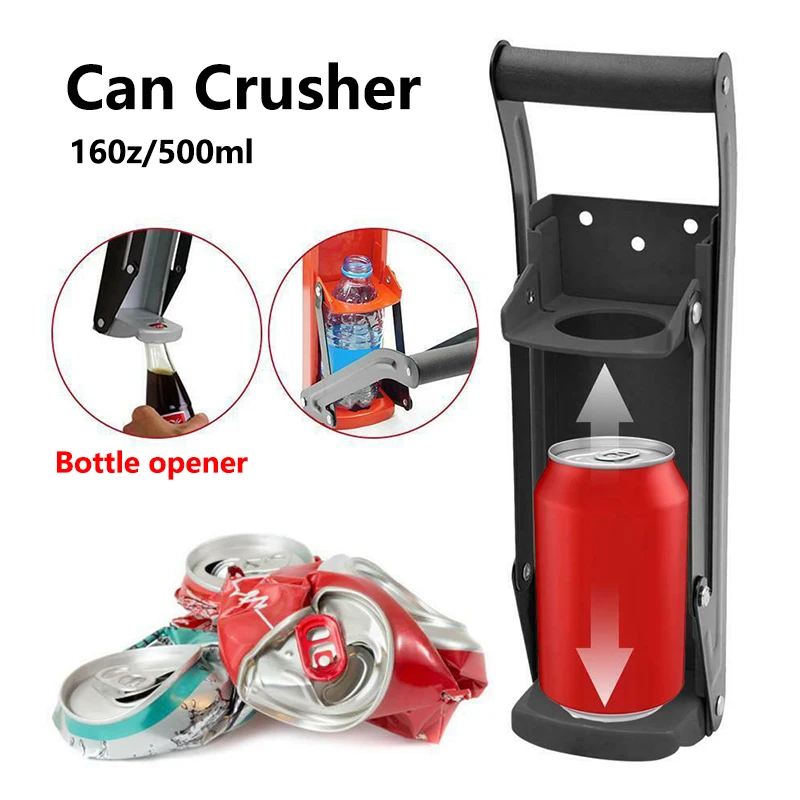 

Can Crushers for Recycling 16 oz Heavy Duty Metal Can Crusher Wall Mounted Soda & Beer Can Smasher for Recycling Bottle Opener