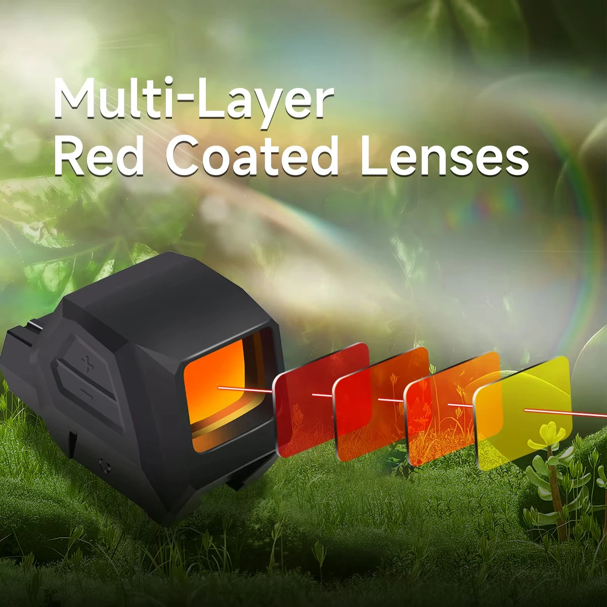 HRO Tactical Red Dot Sight 3 MOA HD Holographic Heavy Recoil Optics Red Dot Sight Motion Sensor Hunting Scopes 20mm Rail