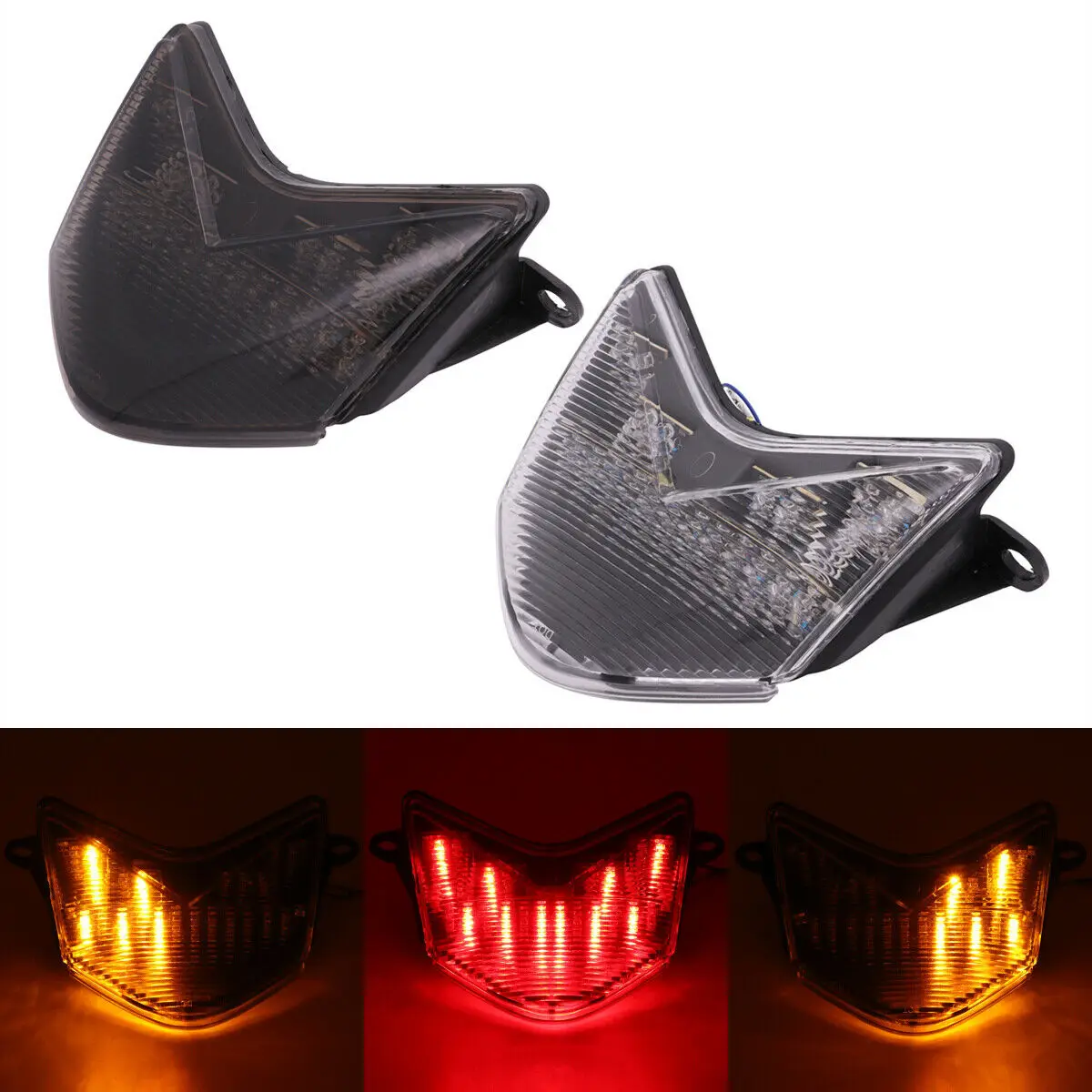 Motorcycle Integrated LED Rear Tail Light Brake Turn Signals Lamp For KAWASAKI Ninja ZX 636 6R 6RR ZX6R ZX6RR Z750S 2005 2006