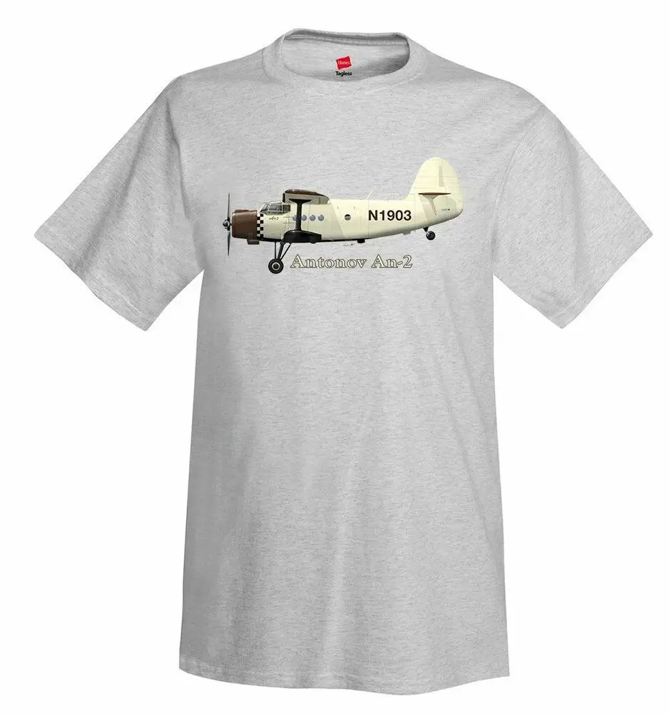 Antonov An-2 Custom Airplane Aviation T-Shirt Short Sleeve Casual 100% Cotton O-Neck Summer Mens T-shirt Size S-3XL