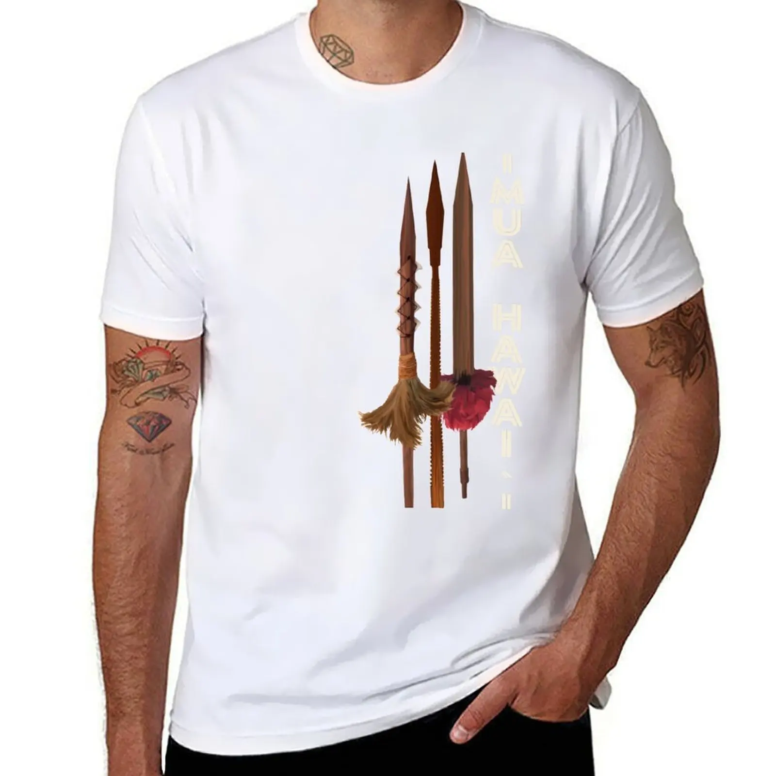 

Hawaiian Spears -- IMUA Hawai`i Ihe Hawai`i Koa T-Shirt printed t shirts for man man t shirt summer T-Shirt