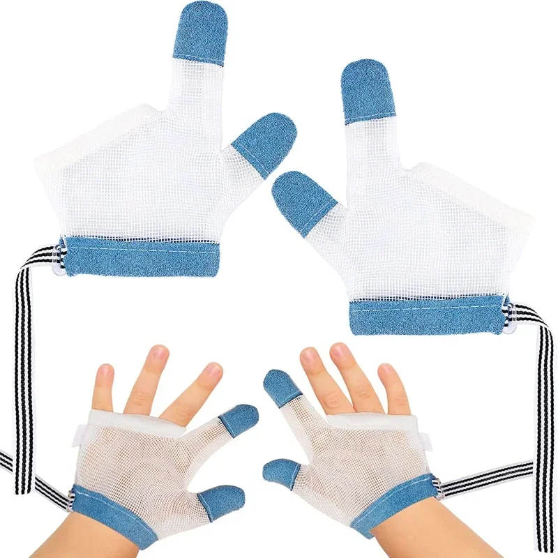 2PCS Infant Children Anti Biting Eat Hand Protection Gloves Prevent Kids Baby From Fingers Help Stop Sucking Nails Harmless Suit