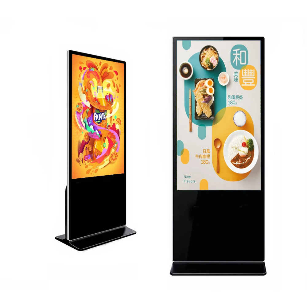 

55 Inch Touch Screen LCD Advertising Display Indoor Floor Standing Kiosk SDK for Retail Store Shopping Mall Digital Signage