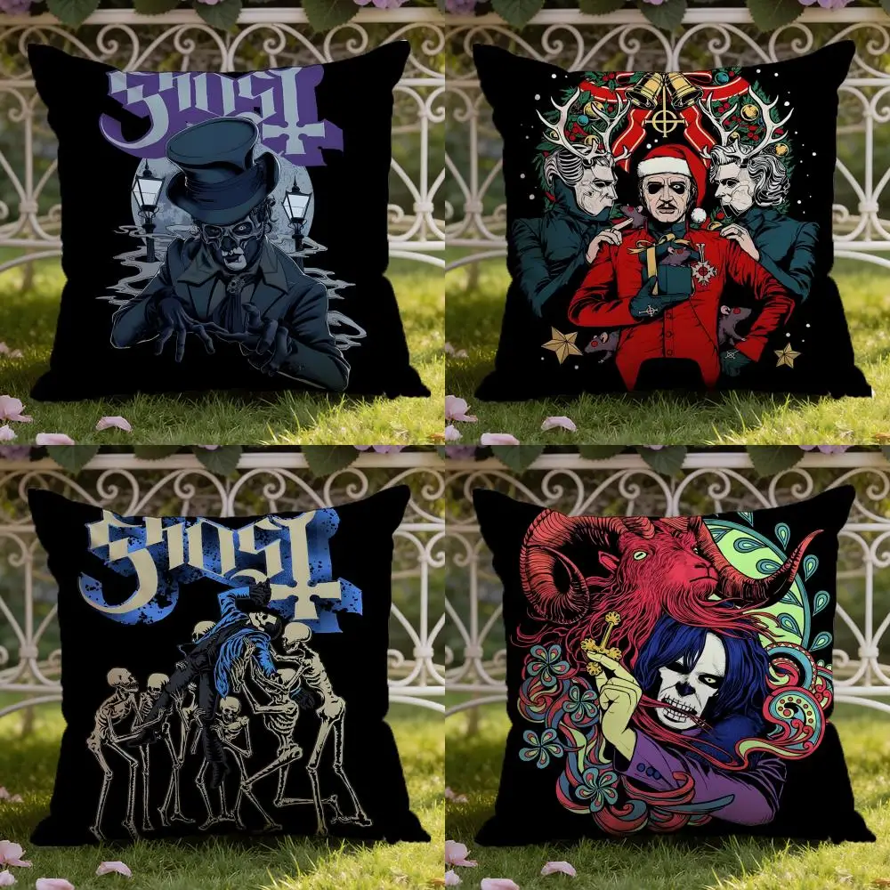 Funda de cojín Band G-Ghost para hogar y coche, funda de almohada de doble escena: reversible para una comodidad superior