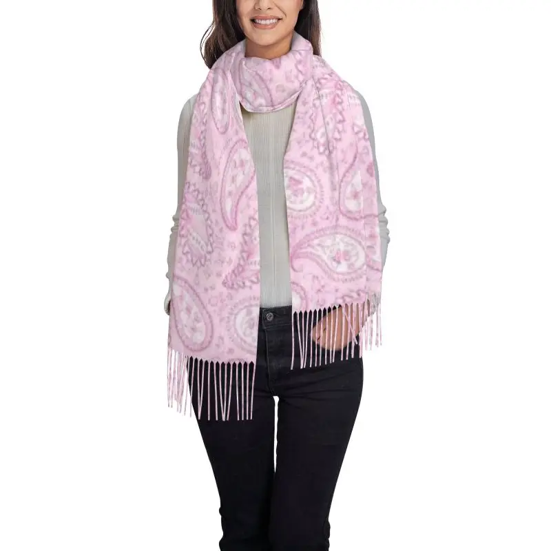 pink Paisley Print printing new Wraps model Scarf Cashmere Woman Wool Ladies Scarf Warm Scarf Women's Winter Scarves Autumn