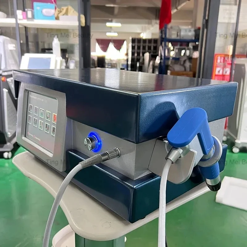 10-barowa pneumatyczna maszyna do terapii falą uderzeniową dla człowieka Ed. Fizyczna maszyna do terapii falą uderzeniową do łagodzenia bólu