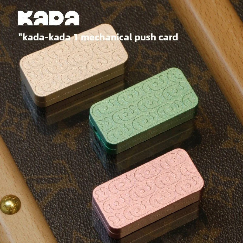 KADA EDC سبائك الألومنيوم الميكانيكية المباشرة دفع كثيف الفقرة الإصبع دفع بطاقة الضغط لعبة سطح المكتب