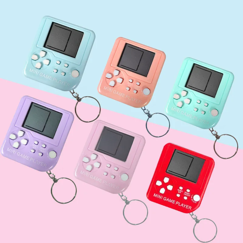 Retro  game console mini handheld electronic game console keychain pendant game console