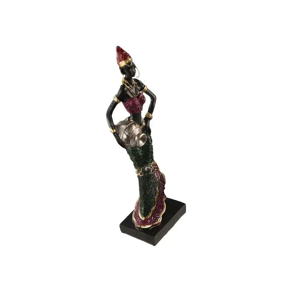 

Handicraft Cabinet Decor Easy to Use Ethnic Customs Desktop Ornament African Statue Resin Crafts Tribal Lady Figurines