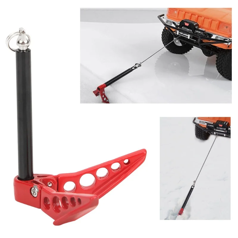 1/10 RC Crawler Car Metal Fold Up Anchor Winch Earth Ground Tool Fit For Axial SCX10 D90 CC01