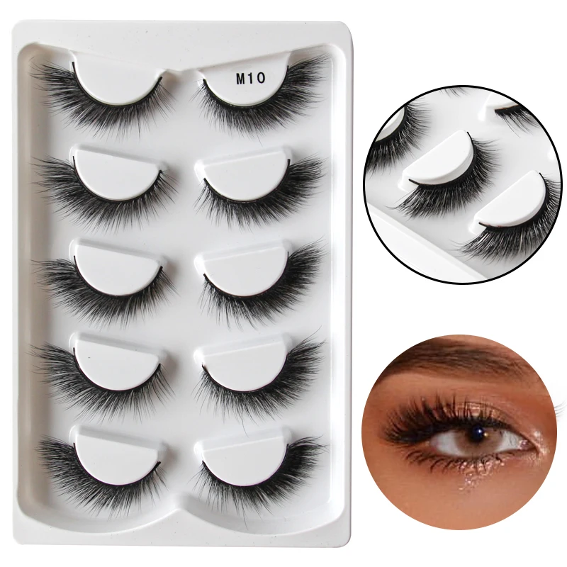 Half Lashes 3/5pairs EyeLashes Mink Eyelashes Cat Eye Eyelash Extension Makeup Lashes Dramatic False Natural Long False Lashe