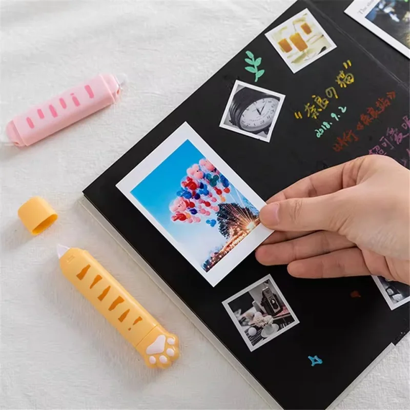 شريط تصحيح لاصق لطيف على شكل مخلب قطة 2 في 1 أدوات مكتبية متعددة الوظائف وأدوات مكتبية مزدوجة الاستخدام