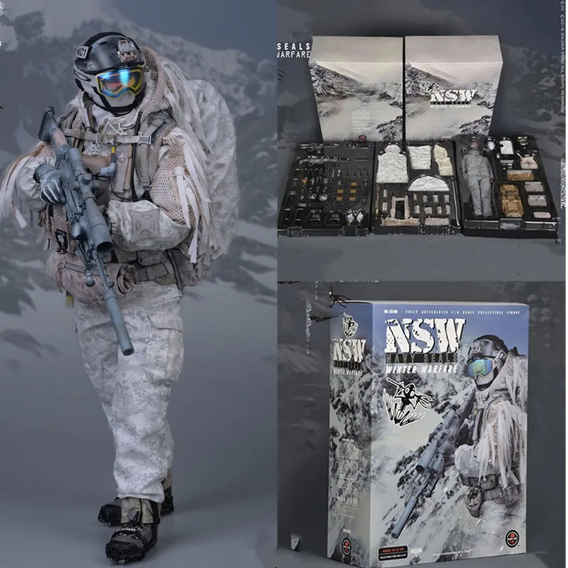 

SS109 1:6 Scale NSW Winter Warfare Marksman SEAL Special Forces Soldier Full Set For 12Inch Action Figure Model Male Collection