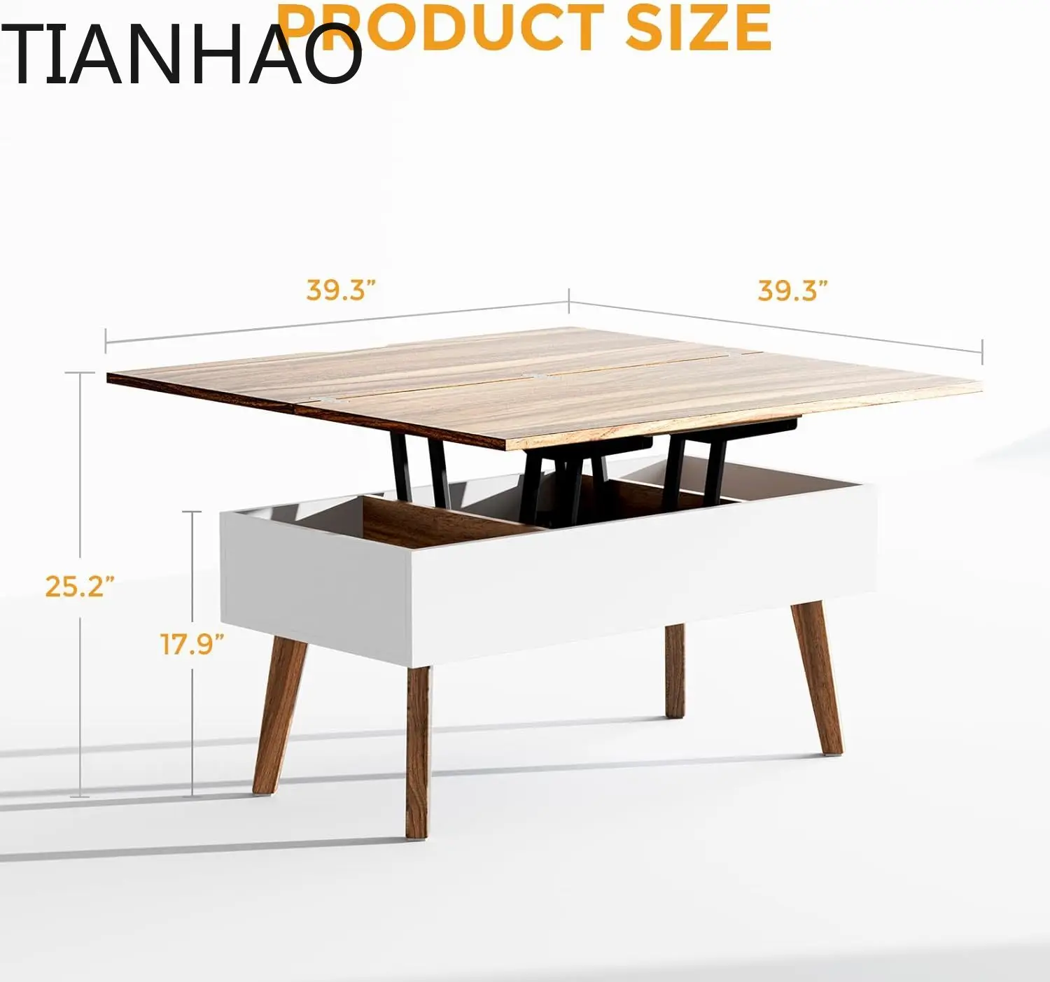 3 in 1 Lift Top Coffee Table, Ten Minutes Install Multifunction Coffee Table, Coffee Table Converts to Dining Table